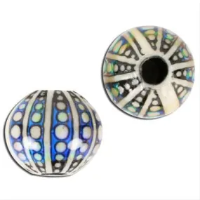 12mm Sea Orb Round Mood Beads with 3mm Large Hole (5 Pieces)