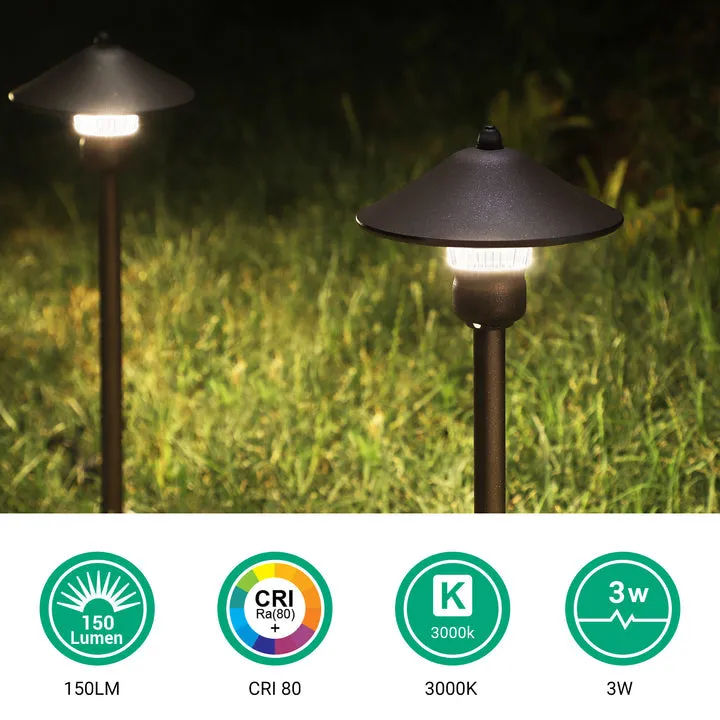 3W 12V AC/DC LED Low Voltage Landscape Lights (4 Pack)-HGSL06A