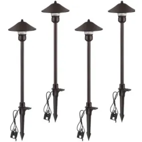 3W 12V AC/DC LED Low Voltage Landscape Lights (4 Pack)-HGSL06A