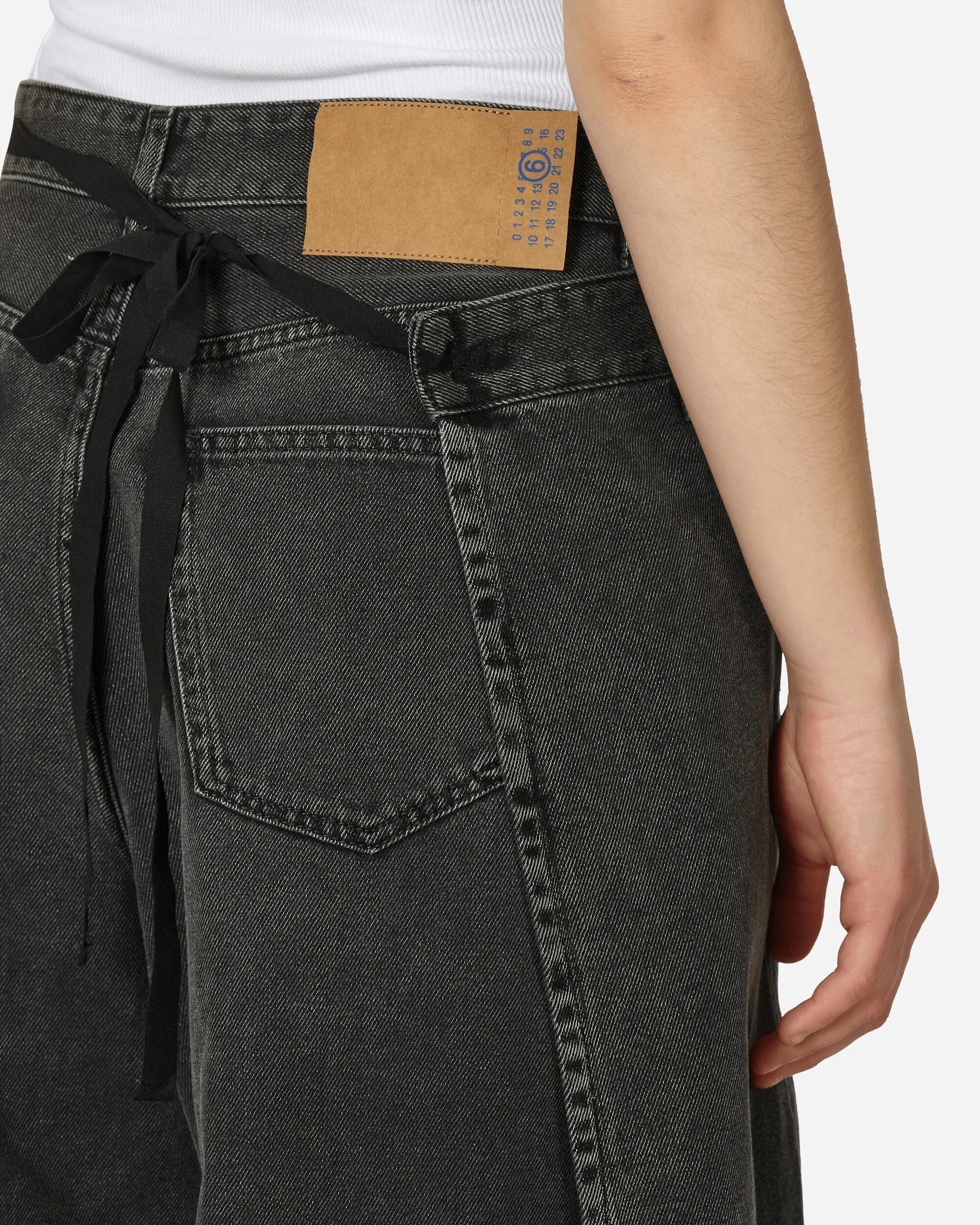 5-Pocket Side Panel Denim Trousers Grey