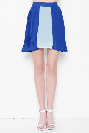 Aqua-Blue Pleated Skirt-FINAL SALE-NOT ELIGIBLE FOR EXCHANGE OR REFUND