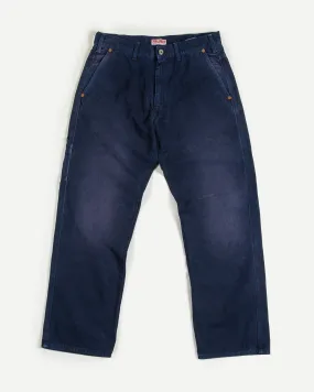 BELMONT WASHED CANVAS CARPENTER PANT - NAVY