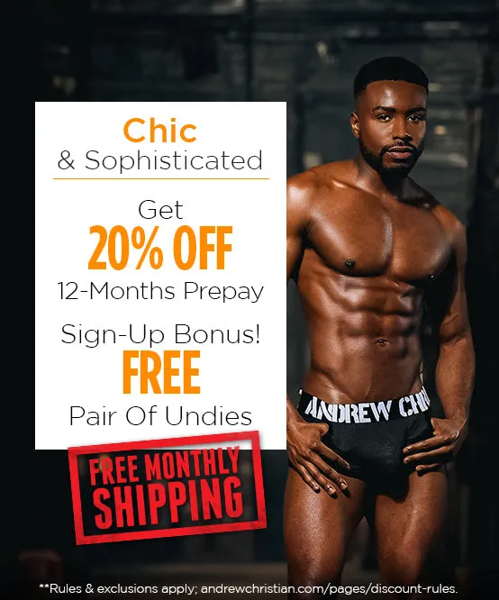 Chic & Sophisticated Curated Underwear Club with FREE SHIPPING