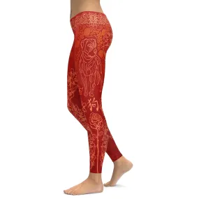 Chinese Zodiac Dog Leggings