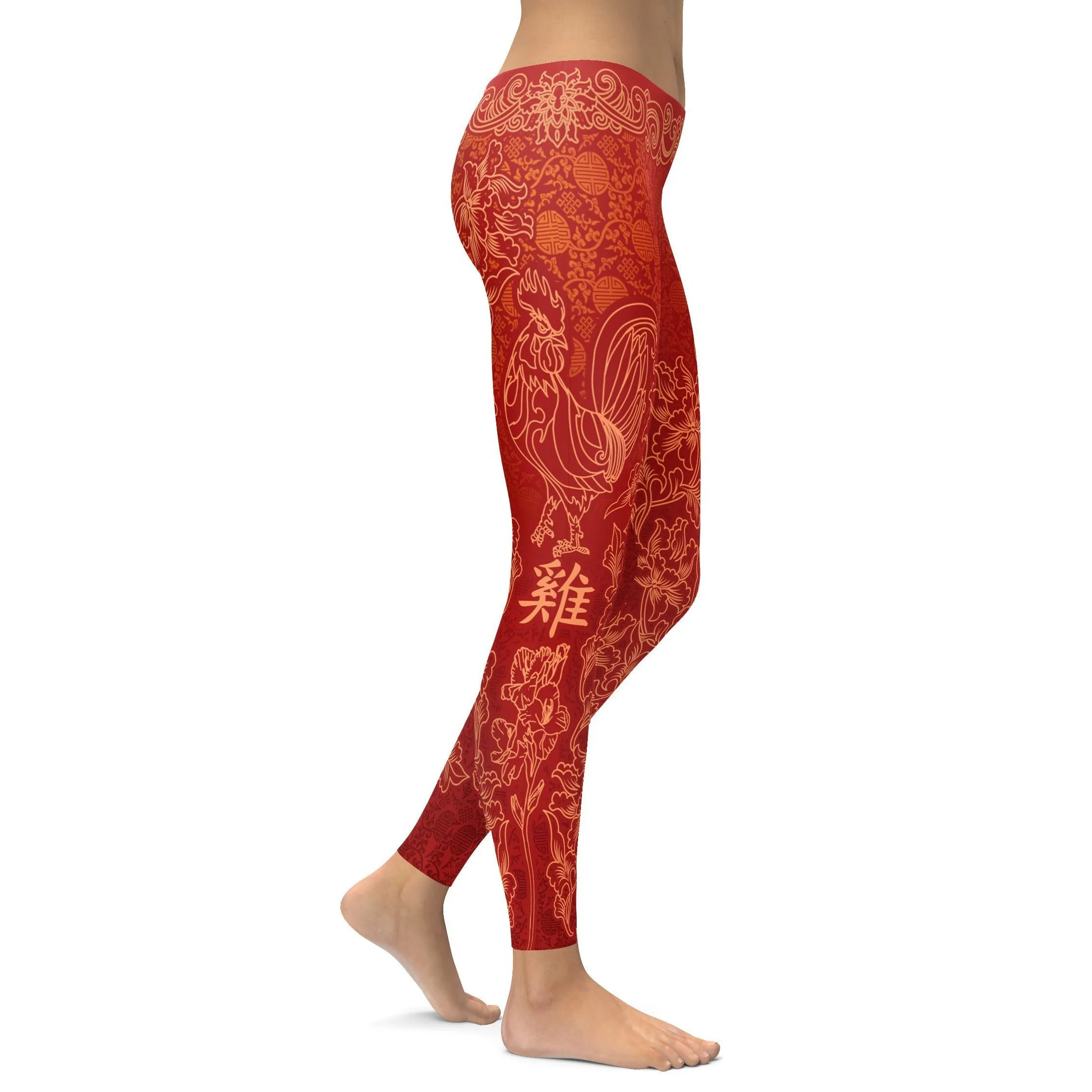 Chinese Zodiac Rooster Leggings