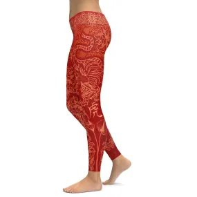 Chinese Zodiac Tiger Leggings