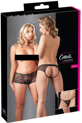 Cottelli Lingerie 3 Panty Set (M)