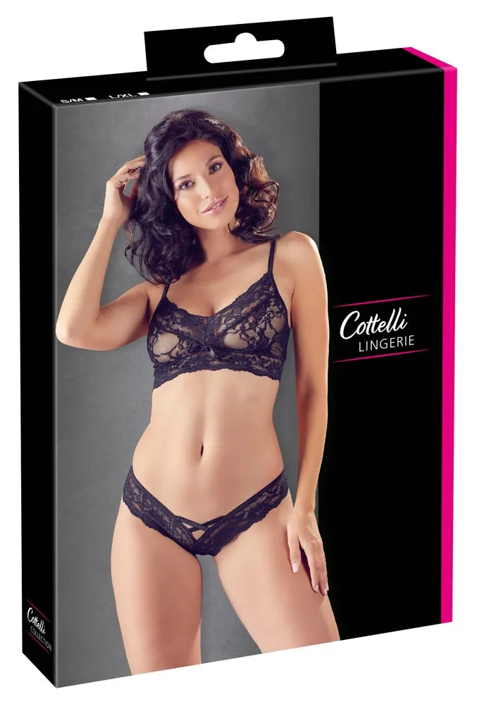 Cottelli Lingerie Black Lingerie Set