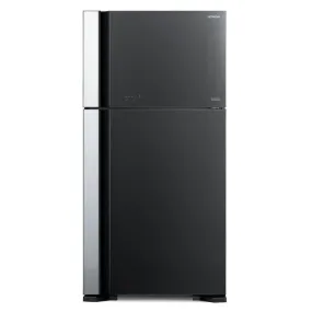 Hitachi R-VG660P7M-1 GGR Fridge 2 Doors G565L Inverter Glass Series Glass Grey