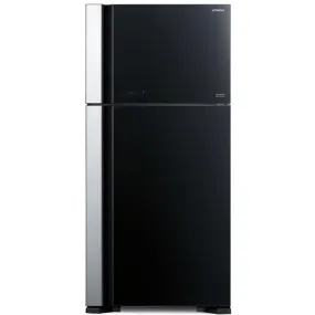 Hitachi R-VG710P7M-1 GBK Fridge 2 Doors G601L Inverter Glass Black