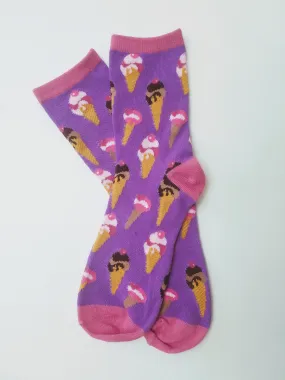 Ice Cream Cones Crew Socks