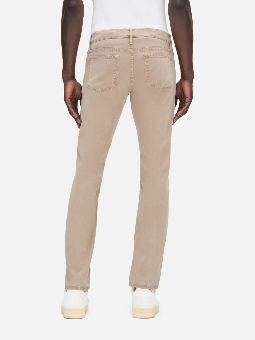 L'Homme Slim Brushed Twill -- Stone Beige