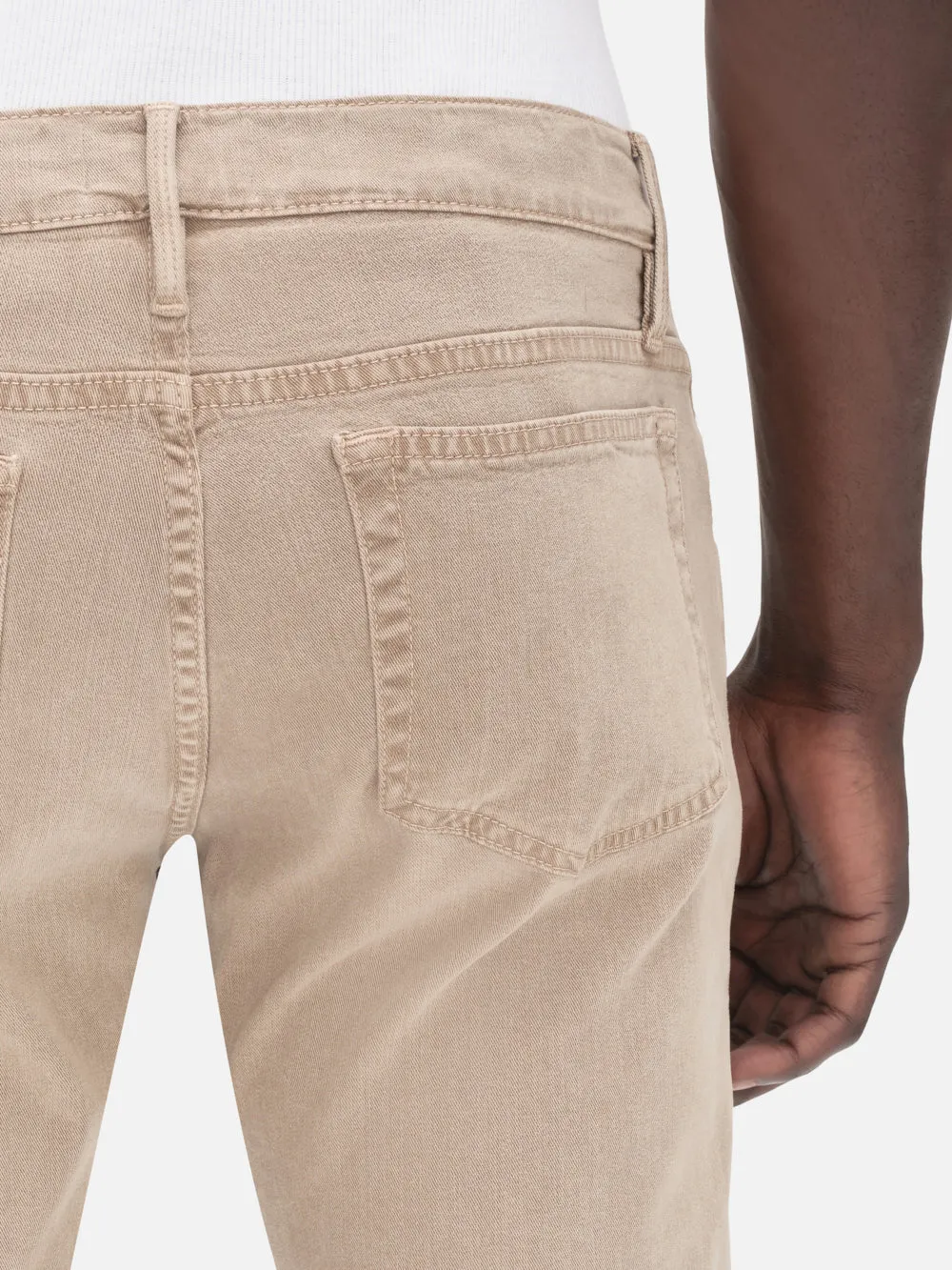 L'Homme Slim Brushed Twill -- Stone Beige