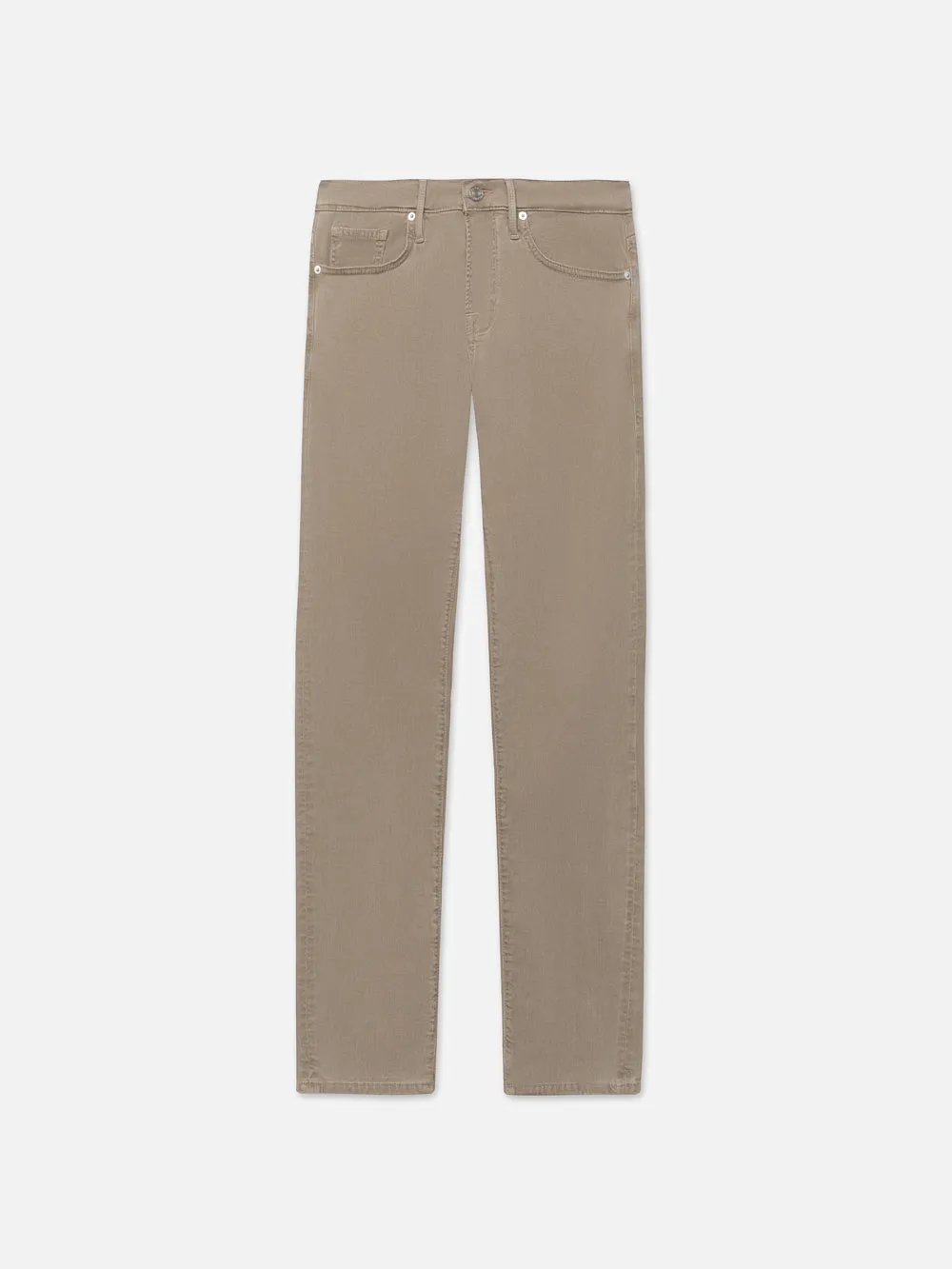 L'Homme Slim Brushed Twill -- Stone Beige