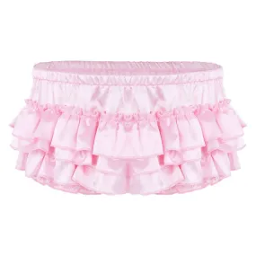 Mens Ruffle Girlie Bloomer Panties Pink