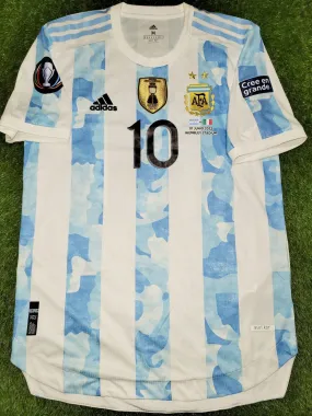 Messi Argentina 2020 2021 2022 FINALISSIMA PLAYER ISSUE Heat.Rdy Home Jersey Shirt Camiseta M SKU# FS6568