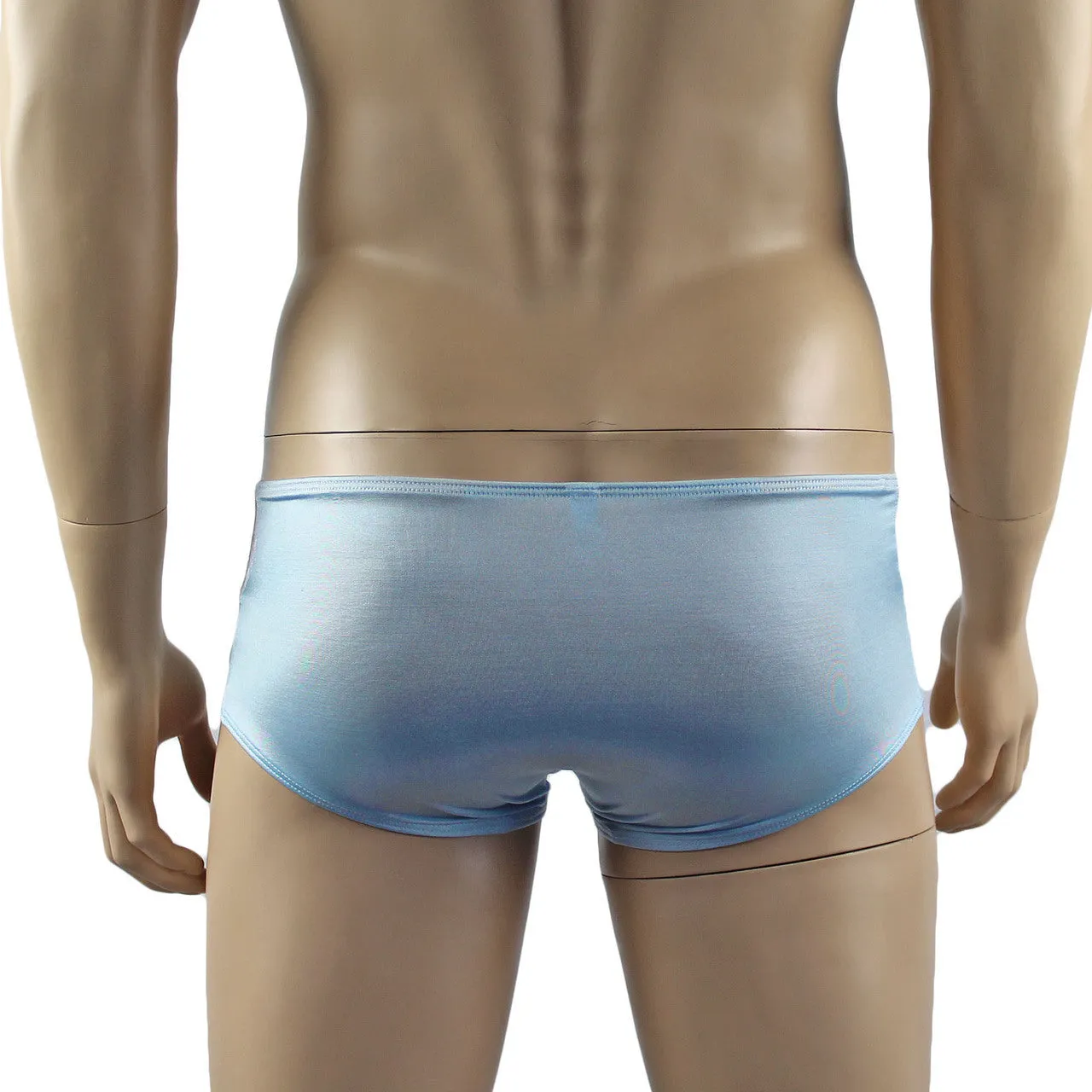 SALE - Mens Joanne Underwear Lacey Lovelies Boxer Brief Panties Light Blue and White