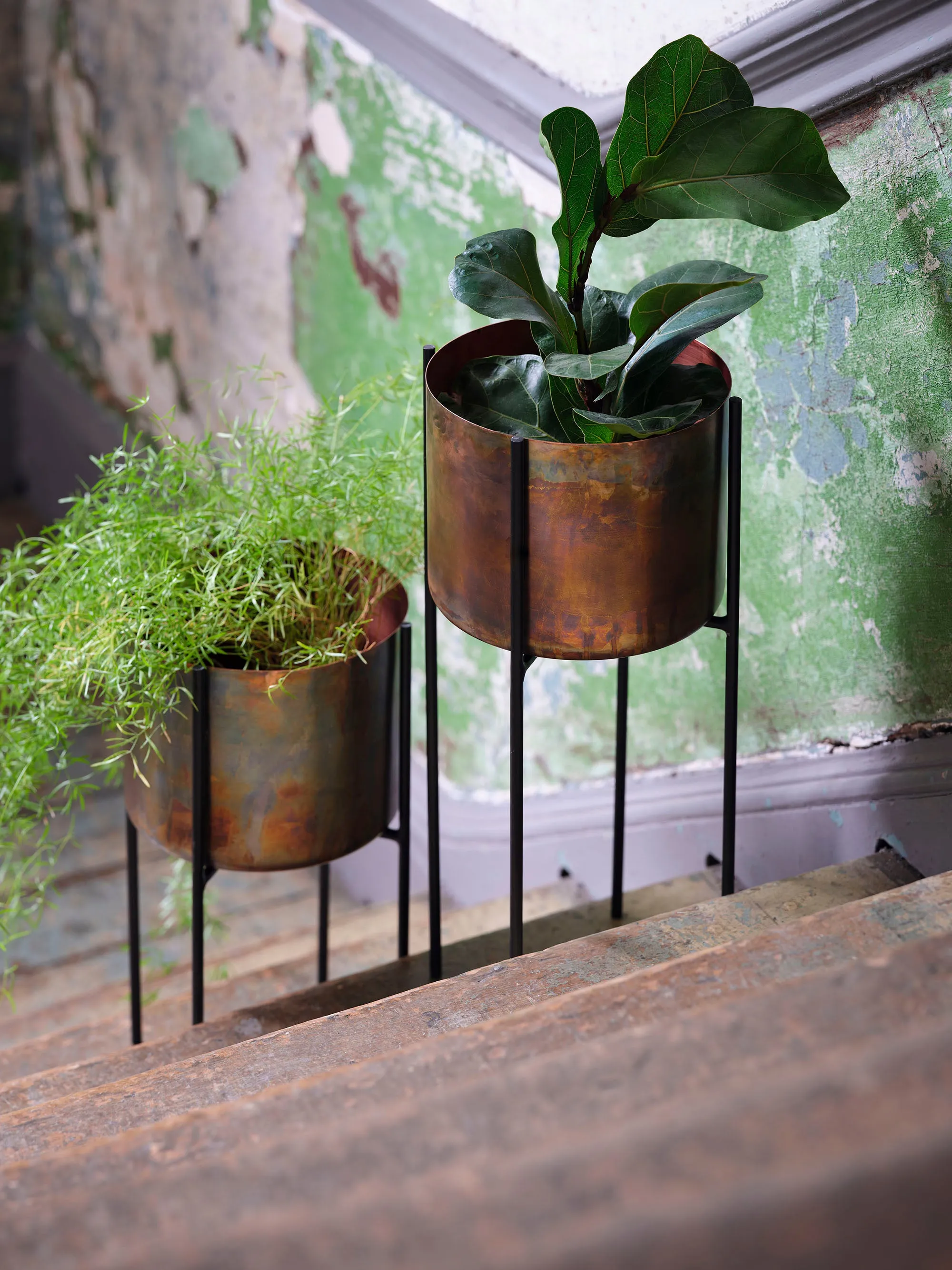 Small Molten Planter Short Stand